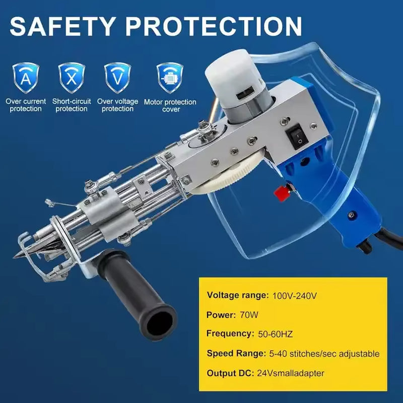 Wholesale Portable 2In1 Hand Tufting Gun Machine for DIY Carpet Electric Tufting Gun Rug Embroidery Machine Textile Machines