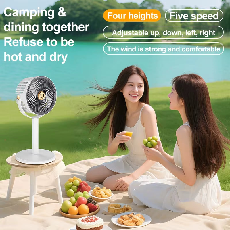 Upgraded S34 Desktop 360° Cool Breeze Floor Standing Circulating Air Fan Strong Comfortable Wind Fresh Deep Circulation Fans