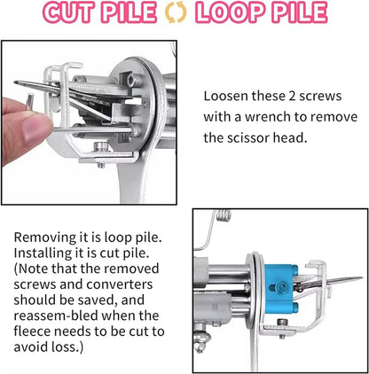 Competitive Price Overvoltage Protection Lightweight Carpet Rug VK Model Tufting Gun 2In1 Rug Tufting Gun Carpet Weaving Machine