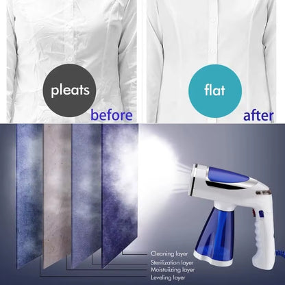 Electric Foldable 1600W Handheld Garment Steamer 150Ml Big Capacity Travel-Friendly Universal Voltage Household Hotel Use