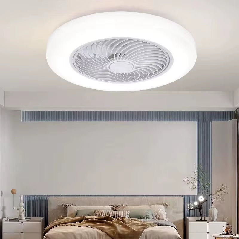 Lightweight round LED Ceiling Fan with Remote Control Silent DC Motor Unleash Power in Your Bedroom