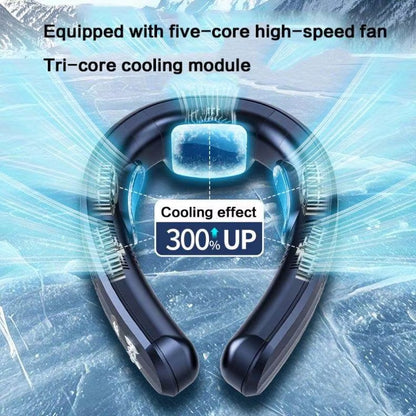 7000Mah Rechargeable Personal Mini Semiconductor Refrigeration Hanging Neck Fan Portable Cooling and Heating Neck Fan