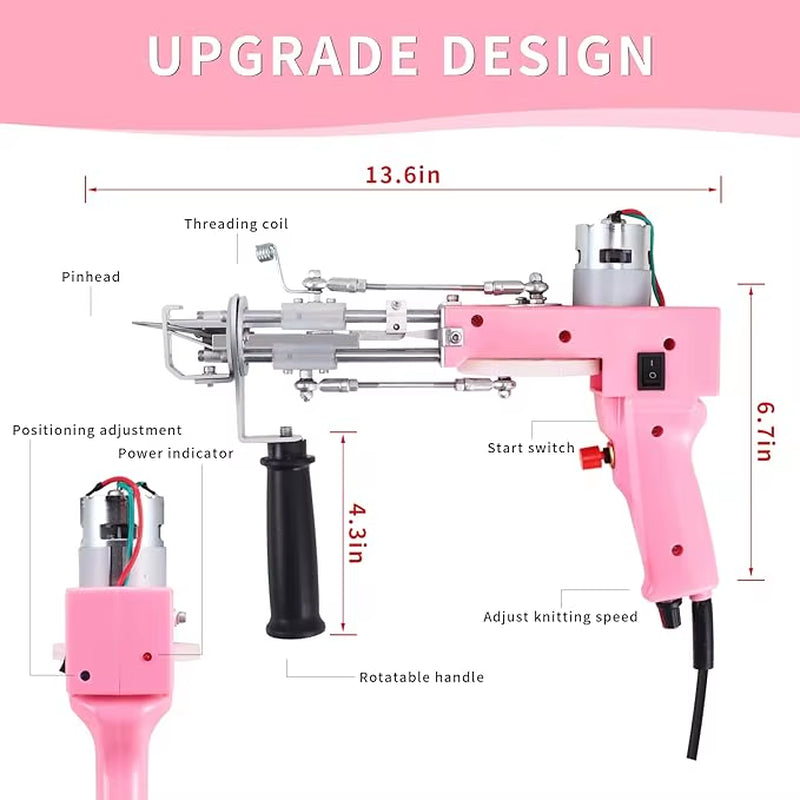 Competitive Price Overvoltage Protection Lightweight Carpet Rug VK Model Tufting Gun 2In1 Rug Tufting Gun Carpet Weaving Machine