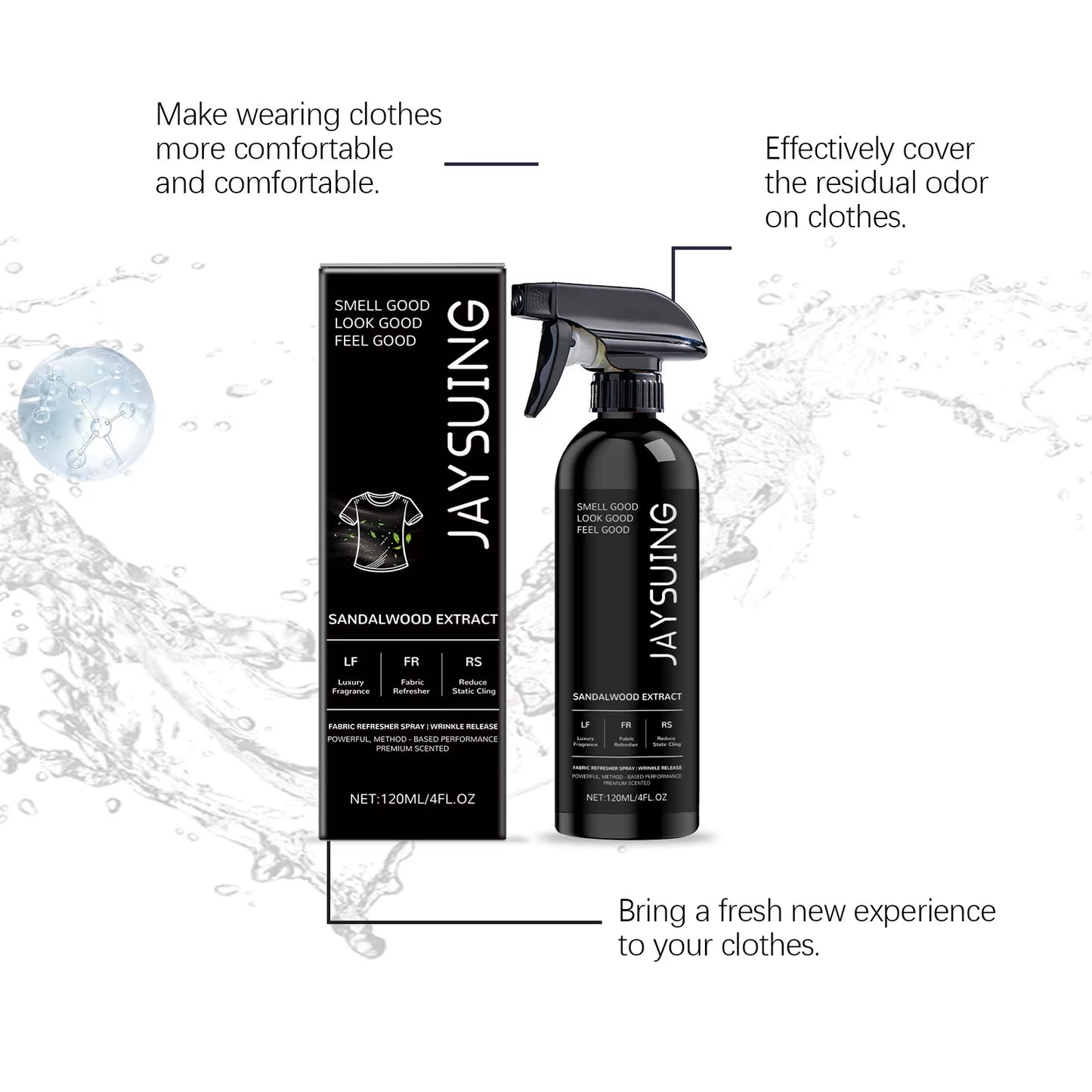 JAYSUING Wholesale Luxury Fragrance Lasting Fragrance Removing Static Electricity Convenient Clothes Fresh Spray