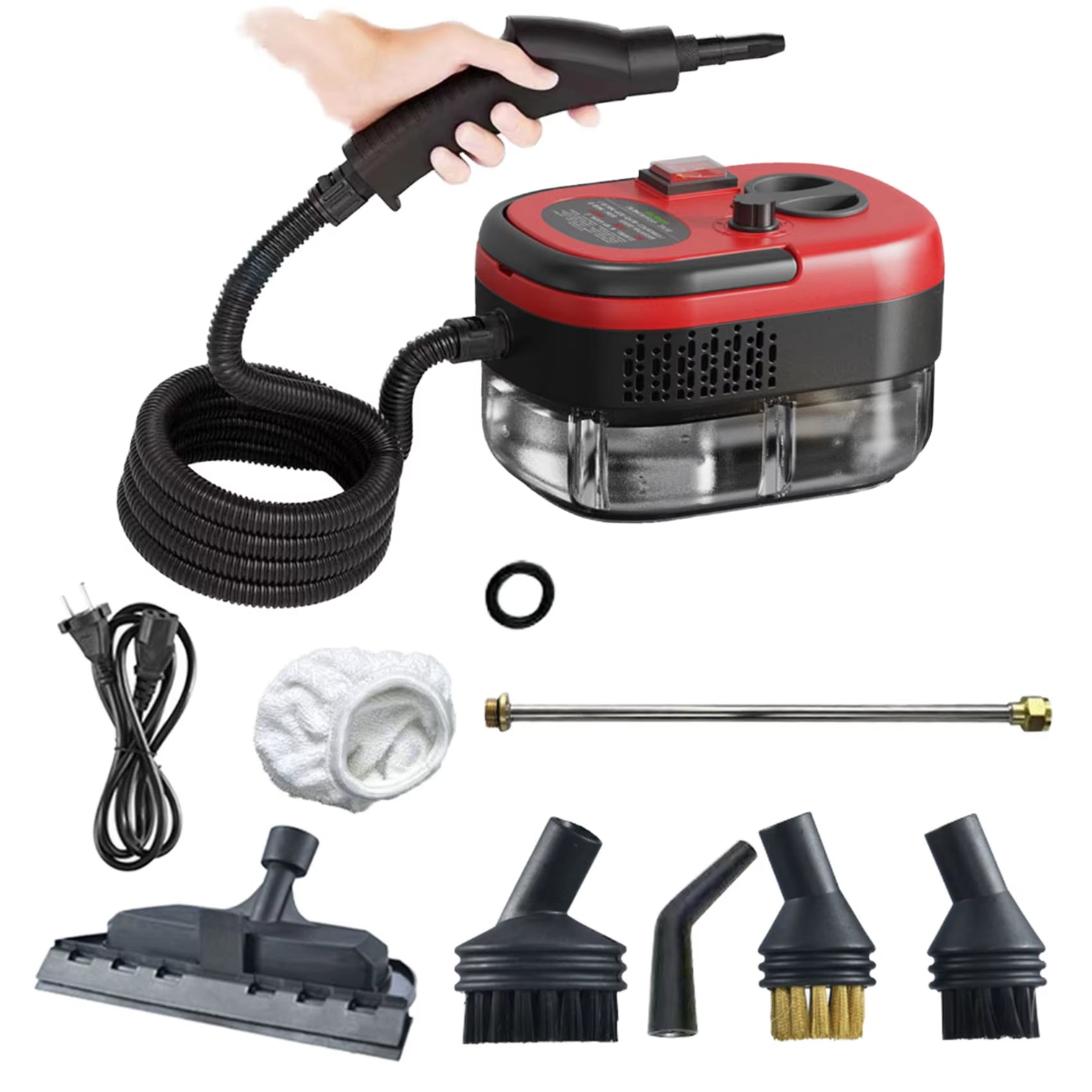 Household Car Cleaning Electric Steam Cleaner Professional 2500W Portable Handheld 1200Ml Tank 3 Bar Pressure Multi-Function