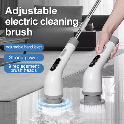Electric Telescopic Wireless Cleaning Brush a Nine in One Multi Functional Automatic Rotating Floor Sweeping Brush