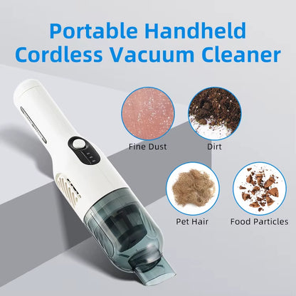 High-Powered Wireless Electric Mini Cordless Hand Held Dry Portable Vacuum Cleaner USB Rechargeable HEPA Filter Bagless Auto Car