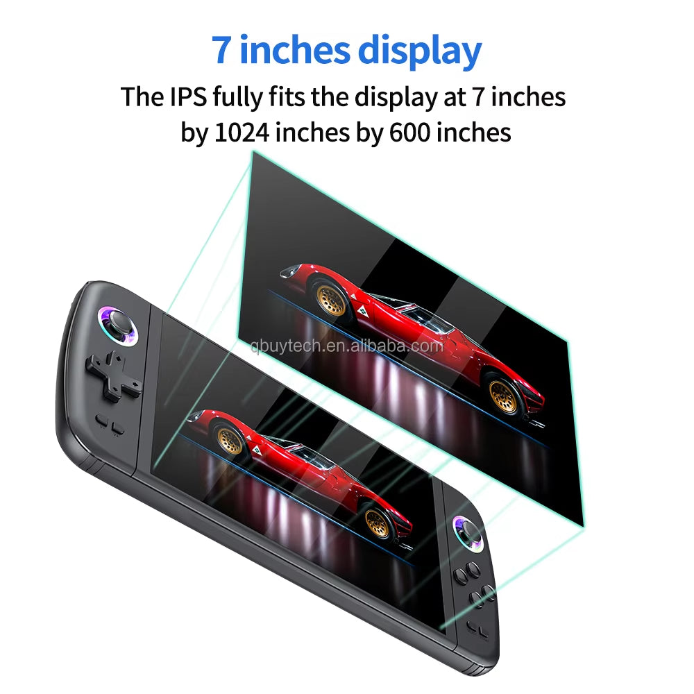M27 Portable Handheld Game Console 64 Built-In 10000+ Games Including PSP PS1 7 Inch 4K Support 3.5MM Stereo Headphones