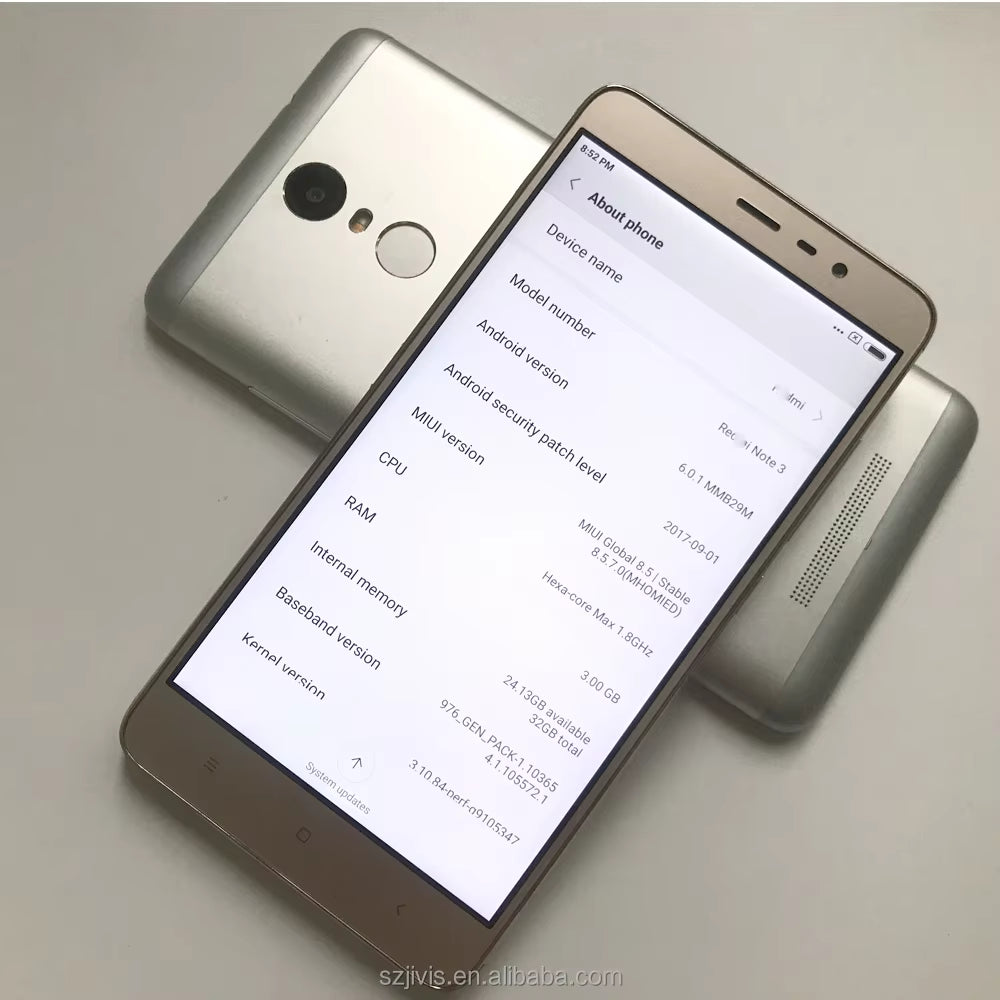 Ready Stock for Sale 16G 32G Large Screen Smart Phone for Redmi 3S Note3 4 4X Finger Print Global Version
