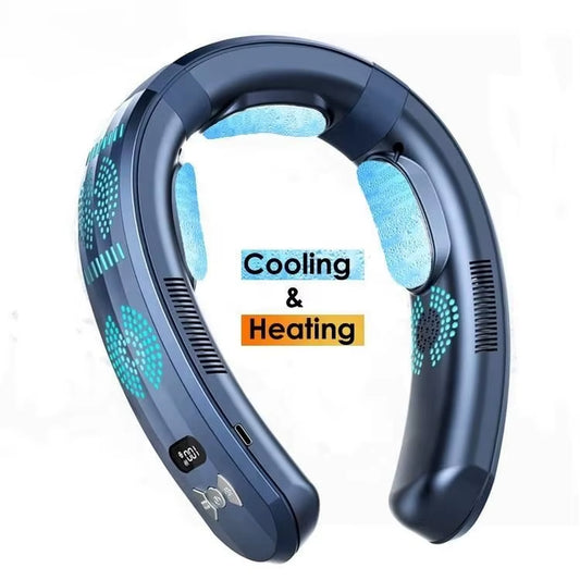 7000Mah Rechargeable Personal Mini Semiconductor Refrigeration Hanging Neck Fan Portable Cooling and Heating Neck Fan