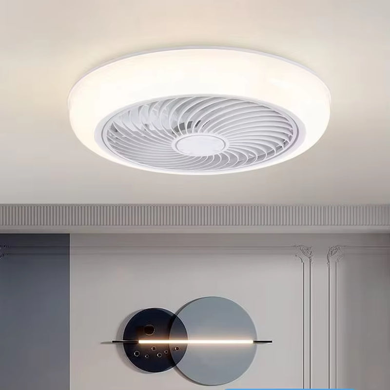 Lightweight round LED Ceiling Fan with Remote Control Silent DC Motor Unleash Power in Your Bedroom