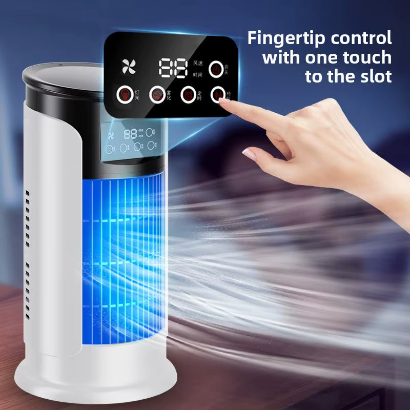 High Quality Portable Mini Water Cooling Air Cooler Fan Remote Control Digital USB Powered English for Household Use Summer
