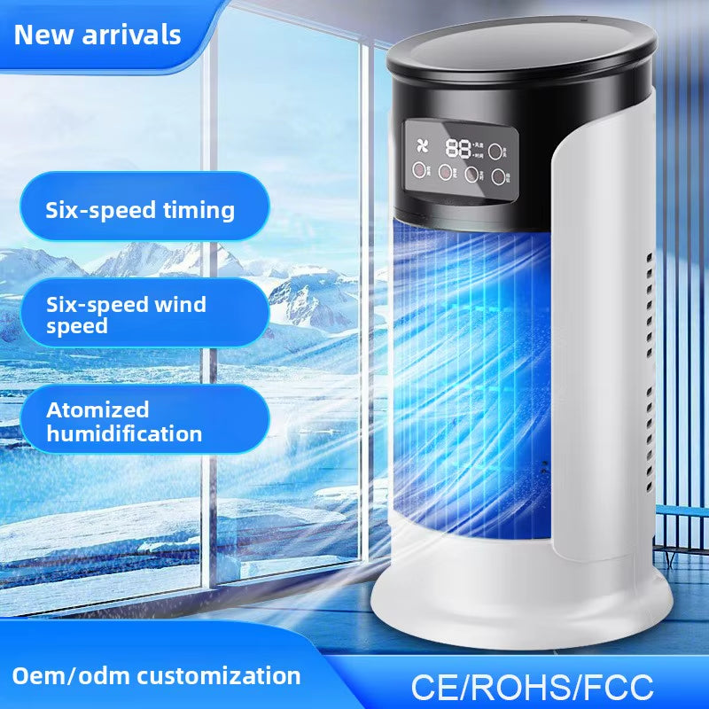 High Quality Portable Mini Water Cooling Air Cooler Fan Remote Control Digital USB Powered English for Household Use Summer