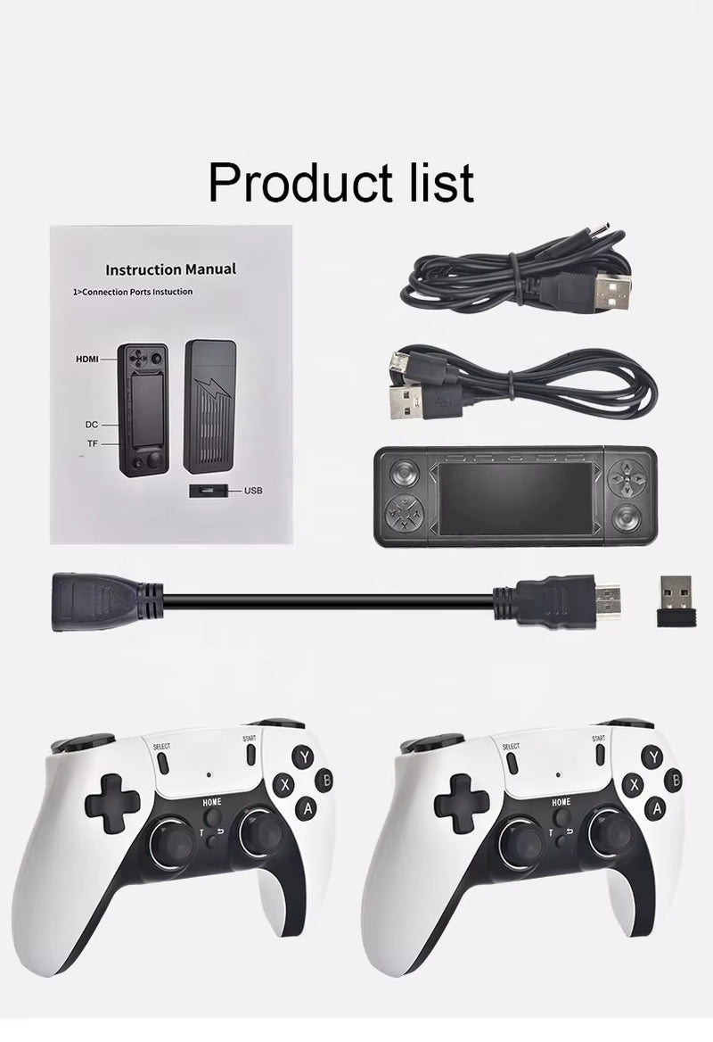 Newest X9PRO Game Stick Retro Mini Video Game Consoles with Wireless Controllers Gamepad Powered by S905