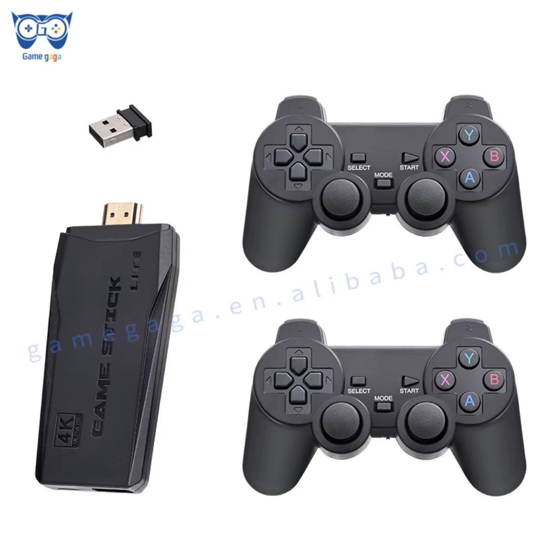 Wholesale M8 4K HD TV Game Stick 64G with 20000 Built-In Games 2.4Ghz Wireless Controller Retro Gaming Console Consola De Juegos