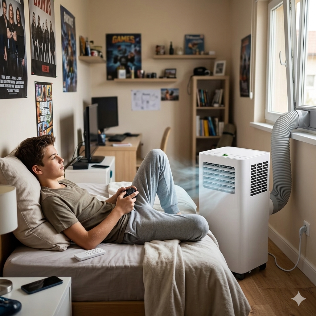Climatiseur Mobile EUHOMY 8000 BTU : Fraîcheur Instantanée et Confort 3-en-1
