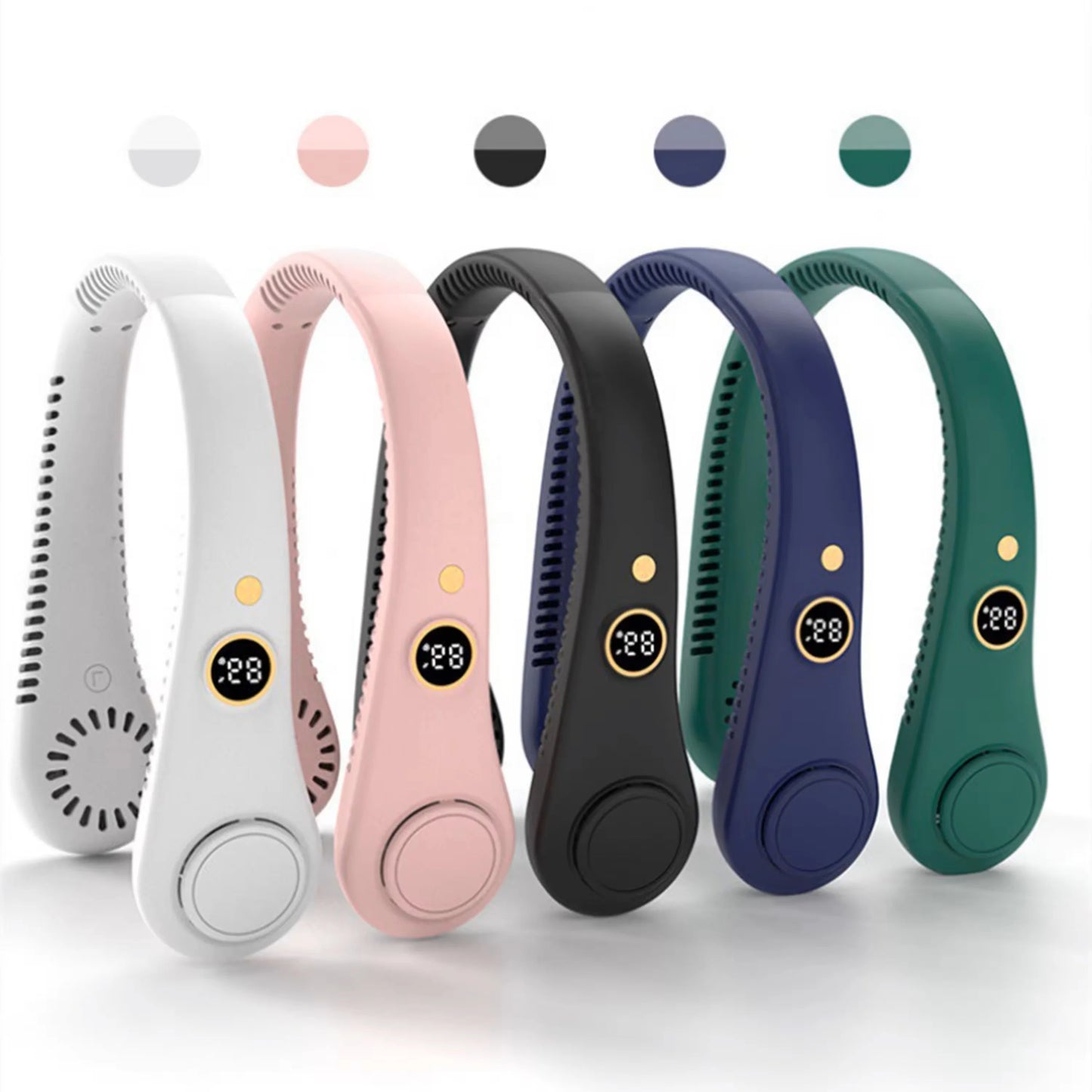 Delivery Fast Bladeless Rechargeable Neck Fan Portable Outdoor Hanging 3 Speeds Adjustable Neck Fan Box Plastic Hand Free