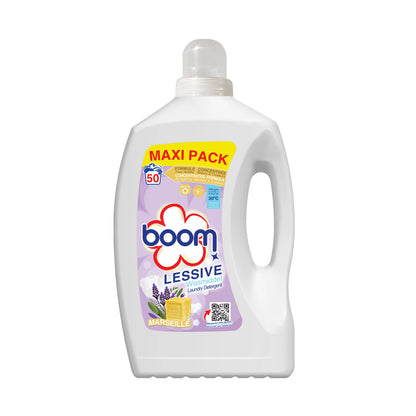 Boom Lessive Liquid Detergent 50 Washes Marseille Soap Scent All Clothes