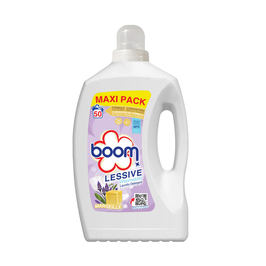 Boom Lessive Liquid Detergent 50 Washes Marseille Soap Scent All Clothes