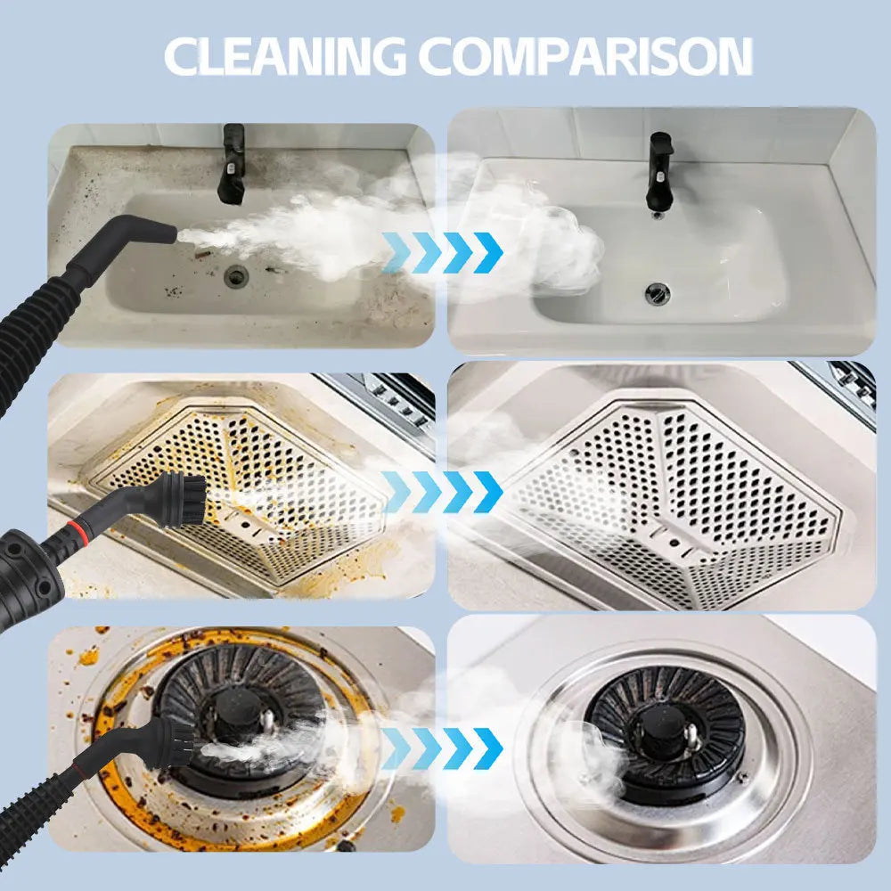 Electric High Temperature High Pressure Steam Cleaner Kitchen Oil Pollution Household Cleaning Machine 110-120V 3.8Bar 1050W