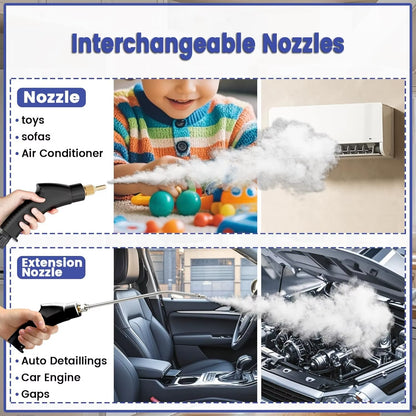 Household Car Cleaning Electric Steam Cleaner Professional 2500W Portable Handheld 1200Ml Tank 3 Bar Pressure Multi-Function