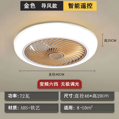 Lightweight round LED Ceiling Fan with Remote Control Silent DC Motor Unleash Power in Your Bedroom