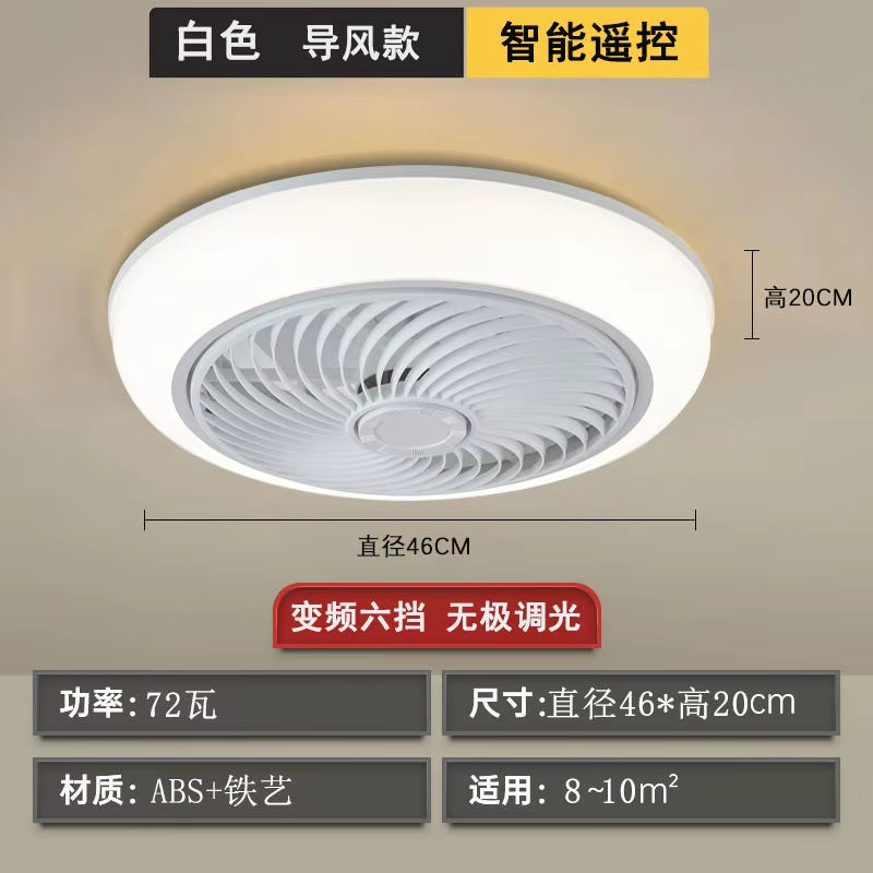 Lightweight round LED Ceiling Fan with Remote Control Silent DC Motor Unleash Power in Your Bedroom