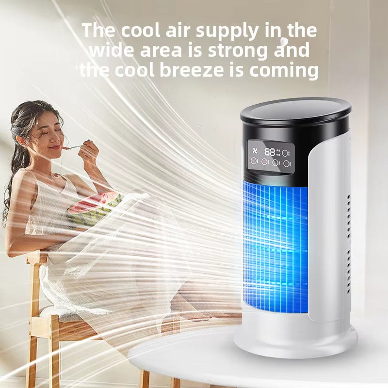 High Quality Portable Mini Water Cooling Air Cooler Fan Remote Control Digital USB Powered English for Household Use Summer