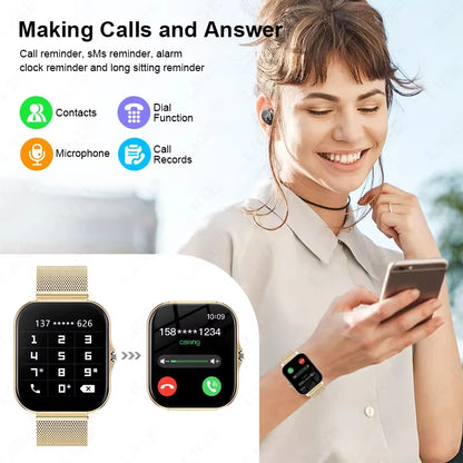 2025 Smart Watch 2.01 Inch HD Display Answer Make Call Message Preview Sport Modes DIY Dial Weather Forecast Men Women