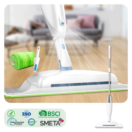 3 in 1 Manual Carpet Sweeper Carpet Cleaner with Detachable Microfiber Spray Mop for Floor Cleaning