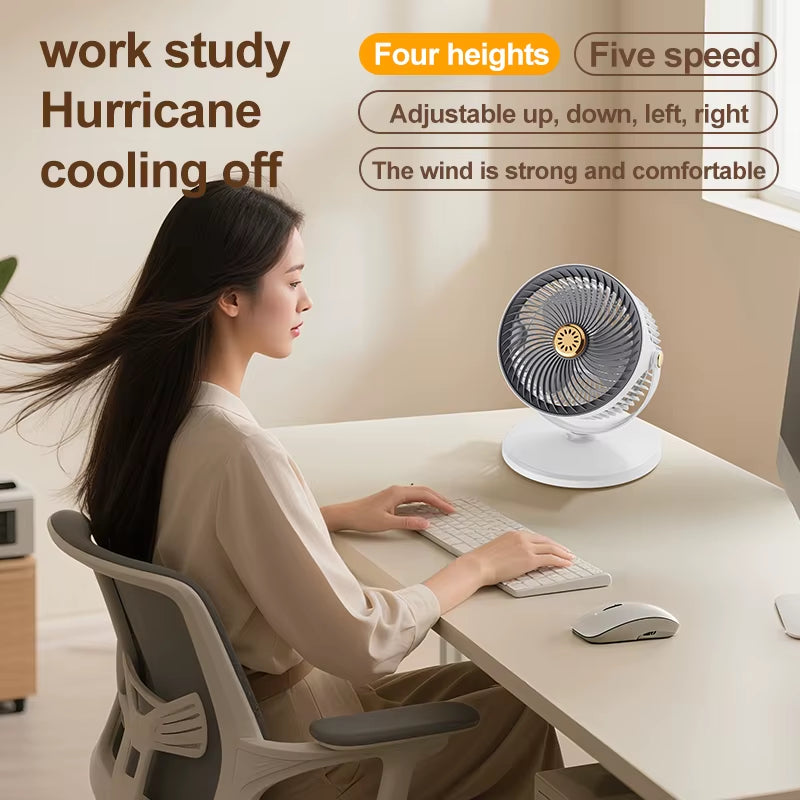 Upgraded S34 Desktop 360° Cool Breeze Floor Standing Circulating Air Fan Strong Comfortable Wind Fresh Deep Circulation Fans