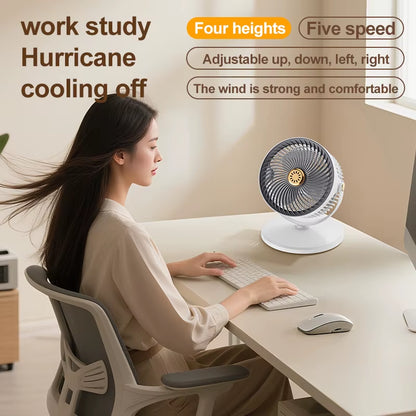 Upgraded S34 Desktop 360° Cool Breeze Floor Standing Circulating Air Fan Strong Comfortable Wind Fresh Deep Circulation Fans