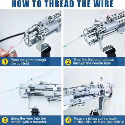 Wholesale Portable 2In1 Hand Tufting Gun Machine for DIY Carpet Electric Tufting Gun Rug Embroidery Machine Textile Machines
