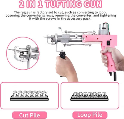 Competitive Price Overvoltage Protection Lightweight Carpet Rug VK Model Tufting Gun 2In1 Rug Tufting Gun Carpet Weaving Machine