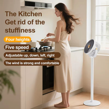 Upgraded S34 Desktop 360° Cool Breeze Floor Standing Circulating Air Fan Strong Comfortable Wind Fresh Deep Circulation Fans