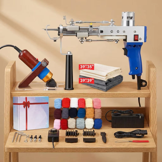 Hot Sale Electric Shuttle Loom Carpet Weaving Tufting Machine Carpet Looming 2-In-1 Kit with Tufting Gun Assembly for Beginners