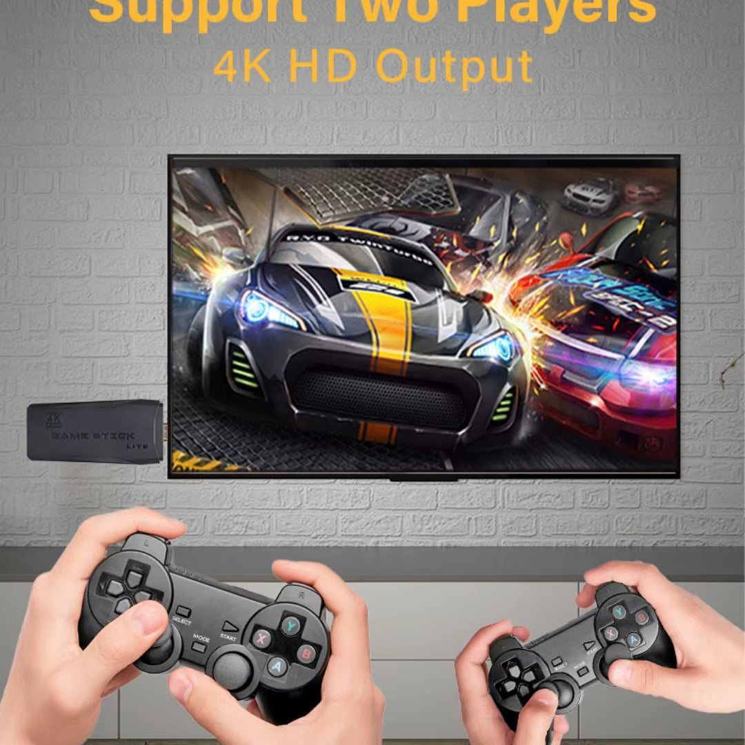 Wholesale M8 4K HD TV Game Stick 64G with 20000 Built-In Games 2.4Ghz Wireless Controller Retro Gaming Console Consola De Juegos