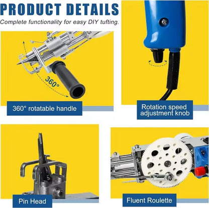 Wholesale Portable 2In1 Hand Tufting Gun Machine for DIY Carpet Electric Tufting Gun Rug Embroidery Machine Textile Machines