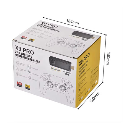 Newest X9PRO Game Stick Retro Mini Video Game Consoles with Wireless Controllers Gamepad Powered by S905