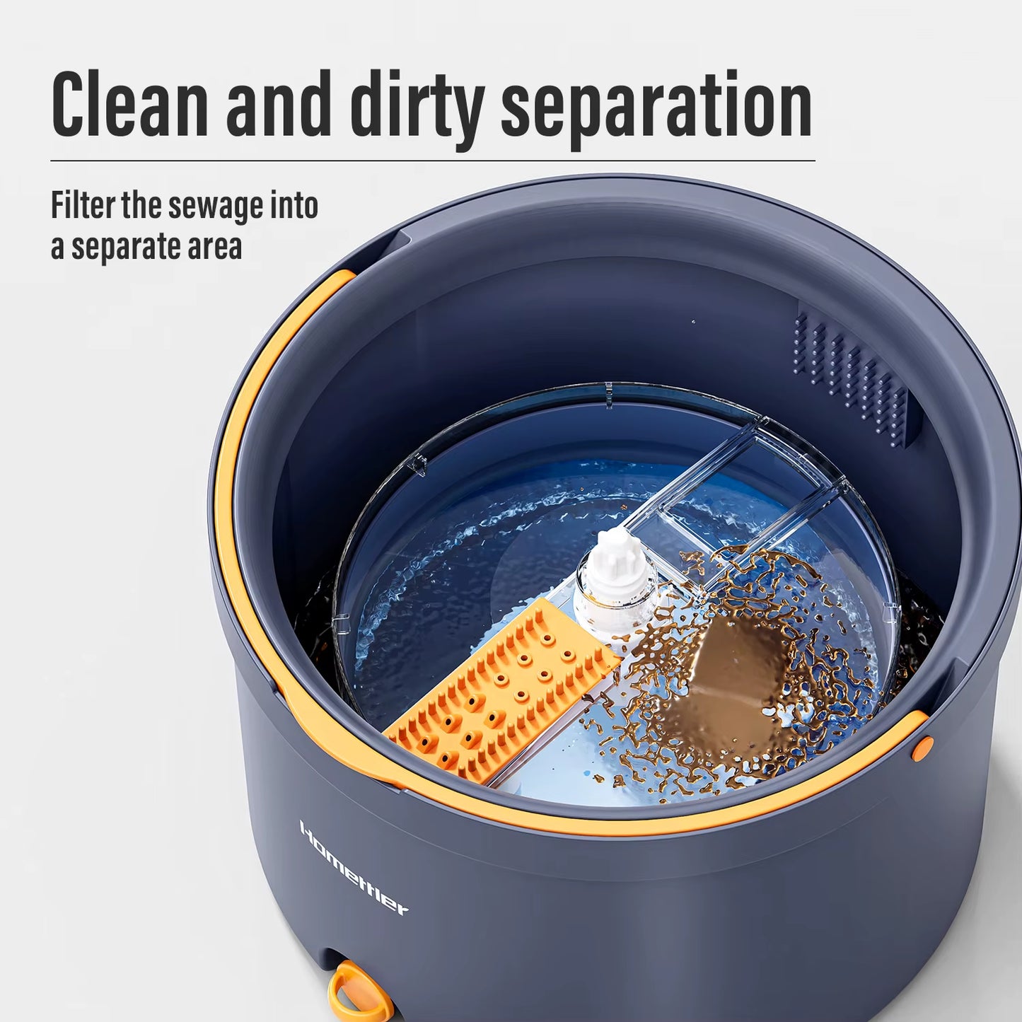 Homettler Manufacture 360 Rotating Mops Made by Microfiber Cleaning Item Clean and Dirty Separation for Kitchen